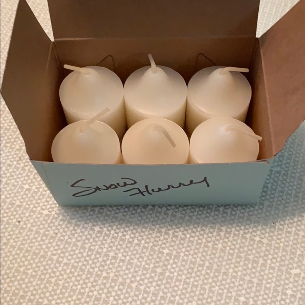 6 Snow Flurry Partylite Votive Candles